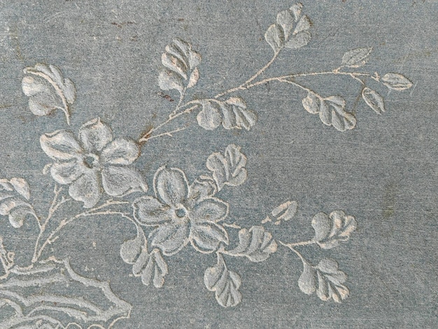 Detal haftu na lnianej tkaninie